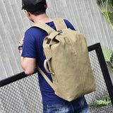 Men's Large Capacity Travel Mountaineering Khaki Canvas Bucket Shoulder Bag Backpack DIDABEAR 2017 Large capacity Man travel bag mountaineering backpack men bags canvas bucket shoulder bag Male Canvas Backpacks JAKKOUTTHEBXX JAKKOUTTHEBXX