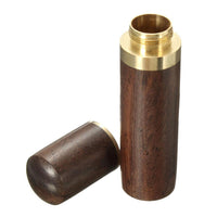 Brown Wooden Portable Toothpick Holder Ebony Wood Toothpick Holder Bucket Mini Box Hiking Portable Craft Handmade Gift 8*1.8cm JAKKOUTTHEBXX JAKKOUTTHEBXX